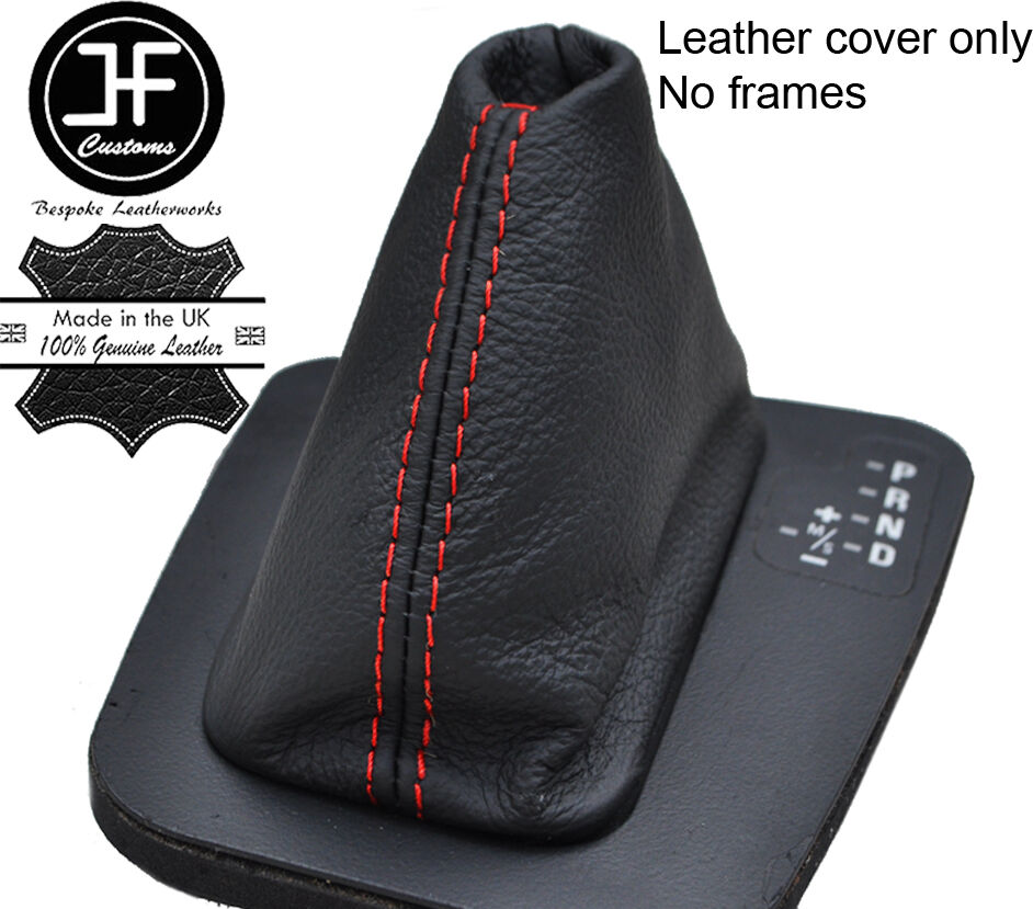 RED STITCH TOP GRAIN LEATHER AUTO AUTOMATIC GEAR GAITER FOR BMW E46 1999-2005