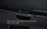 BLACK STITCH 2X REAR DOOR HANDLE SKIN COVERS FITS MITSUBISHI LANCER EVO X 10