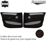 RED STITCH LEATHER 2X FULL FRONT DOOR COVERS FOR BMW X6 E71 E72 2007-2014