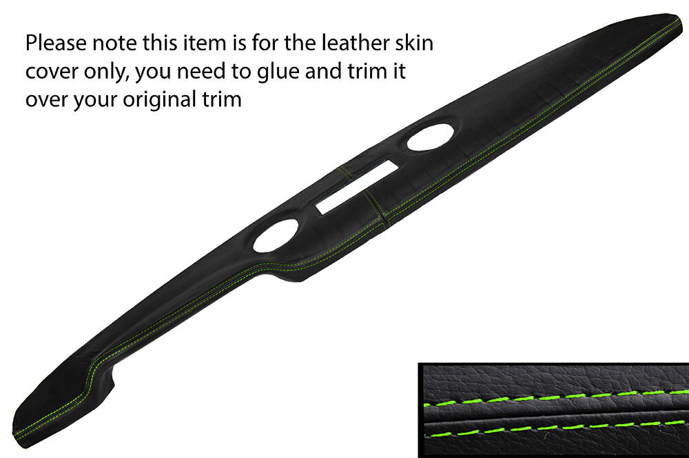 GREEN STITCH PRE AIRFLOW TOP DASH DASHBOARD LEATHER COVER FITS FORD CORTINA MK1