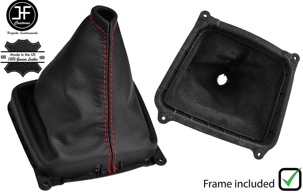 RED STITCH LEATHER MANUAL GEAR GAITER+PLASTIC FRAME FITS KIA SORENTO 07-09