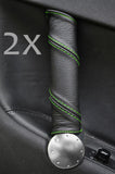 FITS AUDI TT MK1 98-06 2X DOOR HANDLE COVERS LTHR L GREEN ST CUSTOM NEW