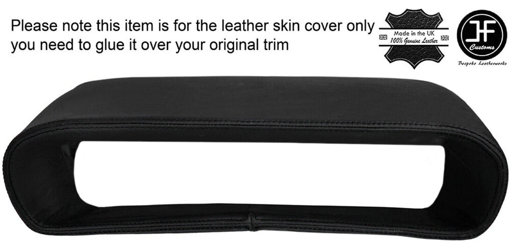 BLACK STITCH BINNACLE HOOD CLUSTER LEATHER COVER FITS DELOREAN DMC-12 1981-1983