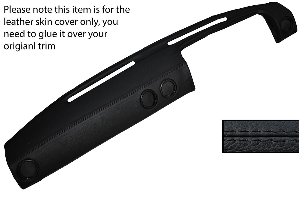 BLACK STITCH DASH DASHBOARD LEATHER SKIN COVER FITS VAUXHALL OPEL CAVALIER MK1
