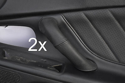 black stitch FITS HONDA S2000 2X DOOR HANDLE PERFORATED LEATHER COVERS