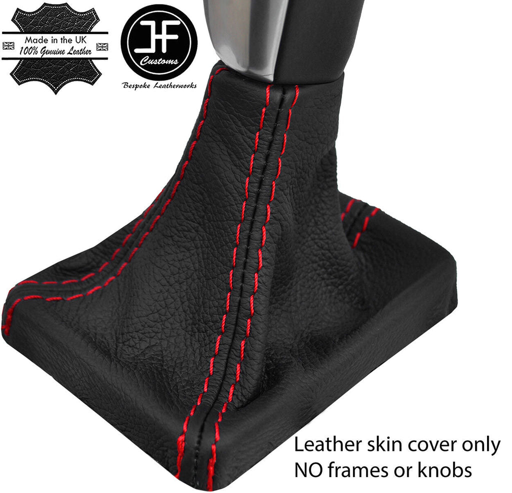 RED STITCH REAL LEATHER AUTO AUTOMATIC GEAR GAITER FITS VOLVO S60 2012-2017