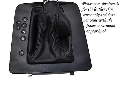 BLACK STITCH FITS SEAT IBIZA 2009+ DSG AUTOMATIC LEATHER GAITER CUSTOM NEW
