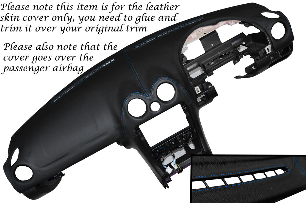 BLUE STITCH TOP DASH DASHBOARD SKIN COVER FITS MAZDA MX5 MK2/2.5 MIATA 98-05