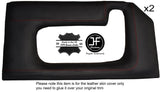 RED STITCHING 2X OUTER DOOR CARD TRIM LEATHER COVERS FITS TVR 3000M 3000 M