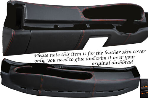 ORANGE STITCH FITS PORSCHE 944 & 968 86-95 OVAL DASH DASHBOARD LTHR COVER ONLY