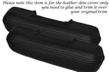 BLACK STITCH 2X FRONT DOOR HANDLE ARMREST SKIN COVERS FITS FORD MUSTANG 65-66
