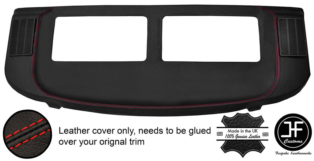 RED STITCH REAR PARCEL SHELF REAL LEATHER COVER FOR MERCEDES S CLASS SEC W126