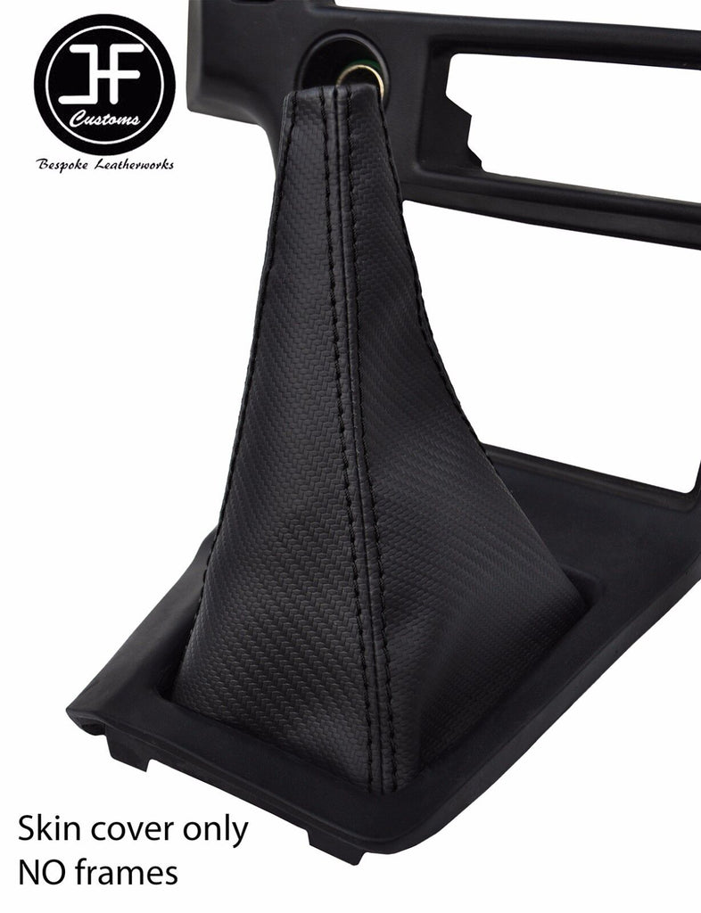 BLACK STITCHING CARBON FIBRE VINYL SHIFT BOOT FOR TOYOTA SUPRA MK3 1986-1993