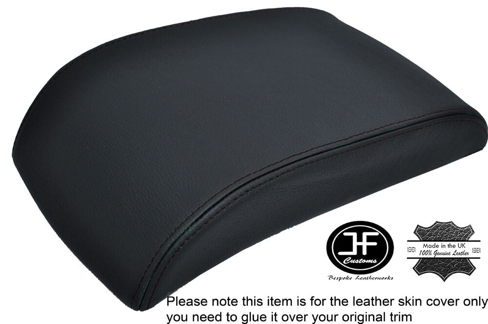 BLACK STITCHING ARMREST LID LEATHER COVER FITS FORD GALAXY MK3 S MAX 2009-2015