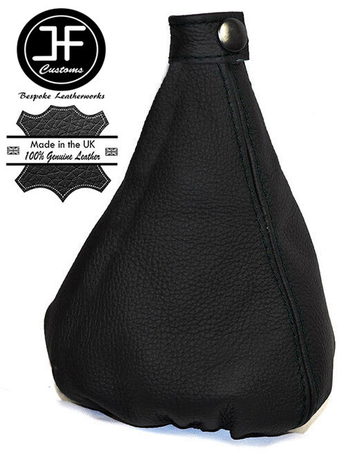 BLACK STITCHING MANUAL LEATHER GEAR GAITER FITS HYUNDAI SANTA FE 2006-2012