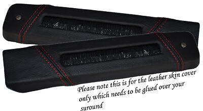 RED STITCH FITS VW T4 TRANSPORTER CARAVELLE CAMPER 2 SEAT BELT HEIGHT ADJUSTER