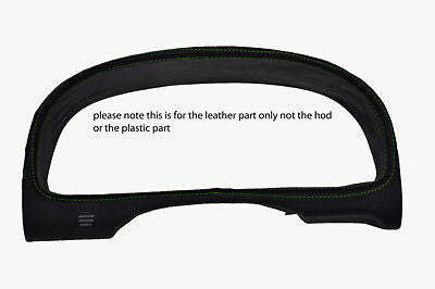 green stitch FITS SUBARU IMPREZA 98-00 GAUGE HOOD SPEEDO LEATHER COVER ONLY