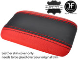 BLACK & RED REAL LEATHER  ARMREST LID COVER FITS MAZDA RX7 RX-7 92-01 CUSTOM NEW