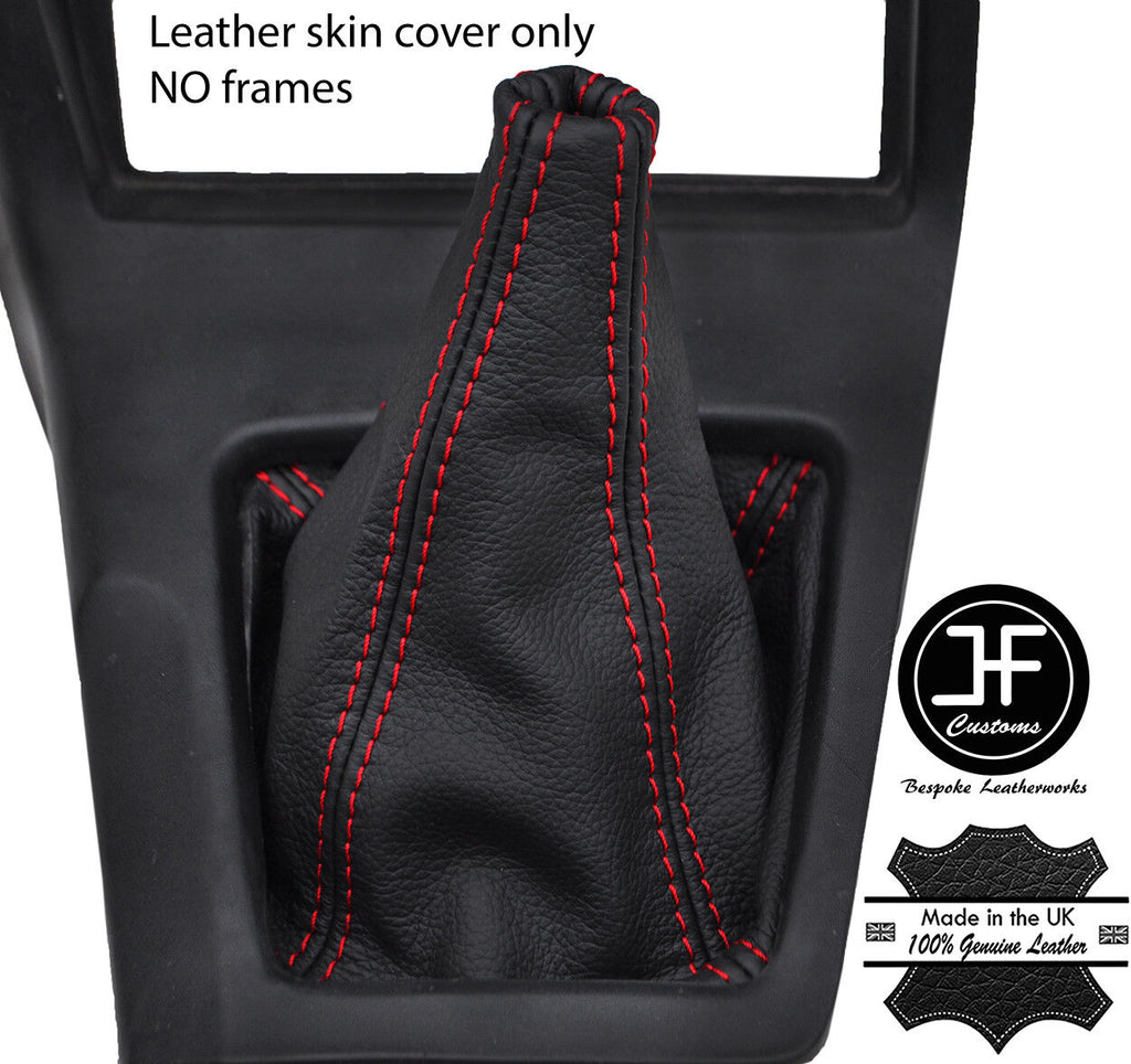 RED STITCH TOP GRAIN REAL LEATHER GEAR GAITER FITS TOYOTA SUPRA MK3 1986-1993