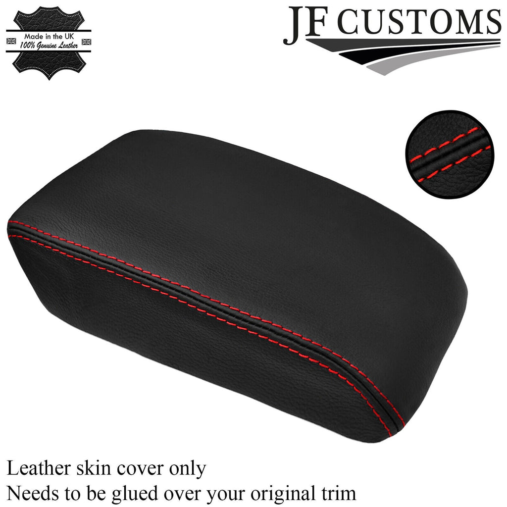 FITS VW GOLF MK5 MK6 red stitch LEATHER ARMREST COVER LEATHER CUSTOM NEW