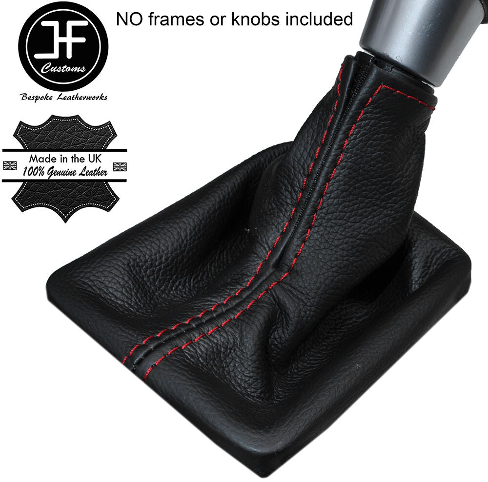RED STITCHING MANUAL LEATHER GEAR GAITER FITS VOLVO XC70  2007-2015 CUSTOM NEW