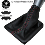 RED STITCHING MANUAL LEATHER GEAR GAITER FITS VOLVO XC70  2007-2015 CUSTOM NEW