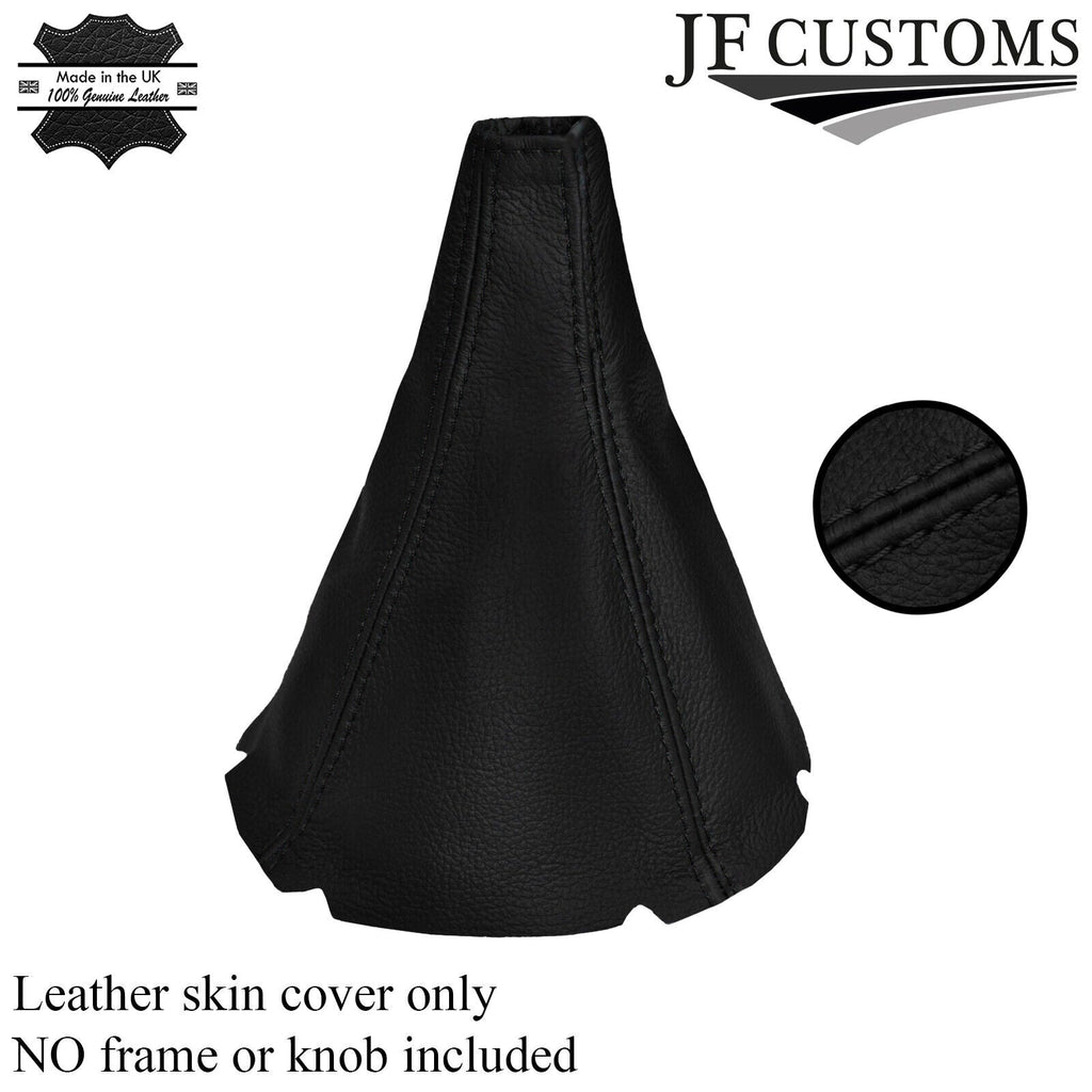 BLACK DOUBLE STITCH FITS SUBARU IMPREZA WRX STI 2001-2005 LEATHER GEAR GAITER