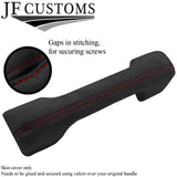 RED ST FULL DASH HANDLE DARK GREY SUEDE COVER FOR LAND ROVER DEFENDER 07-16