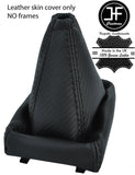 BLACK STITCHING CARBON FIBER VINYL GEAR GAITER FITS PEUGEOT 306 1993-2002
