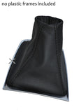 BLACK STITCH LEATHER MANUAL GEAR GAITER FITS CITROEN DS5 11-15 CUSTOM NEW