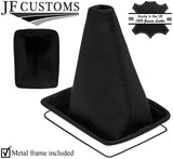 BLACK  STITCH TOP GRAIN LEATHER GEAR GAITER+METAL FRAME FITS INFINITI I30 95-99