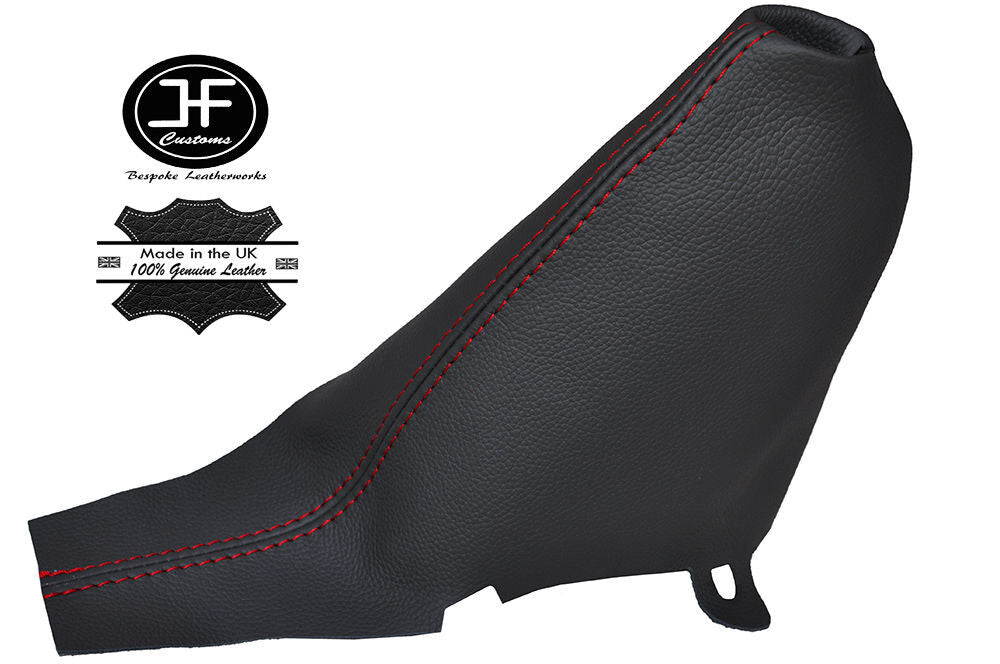 RED STITCH FOR BMW MINI R50 R53 2001-2006 HANDBRAKE DARK GREY LEATHER CUSTOM NEW