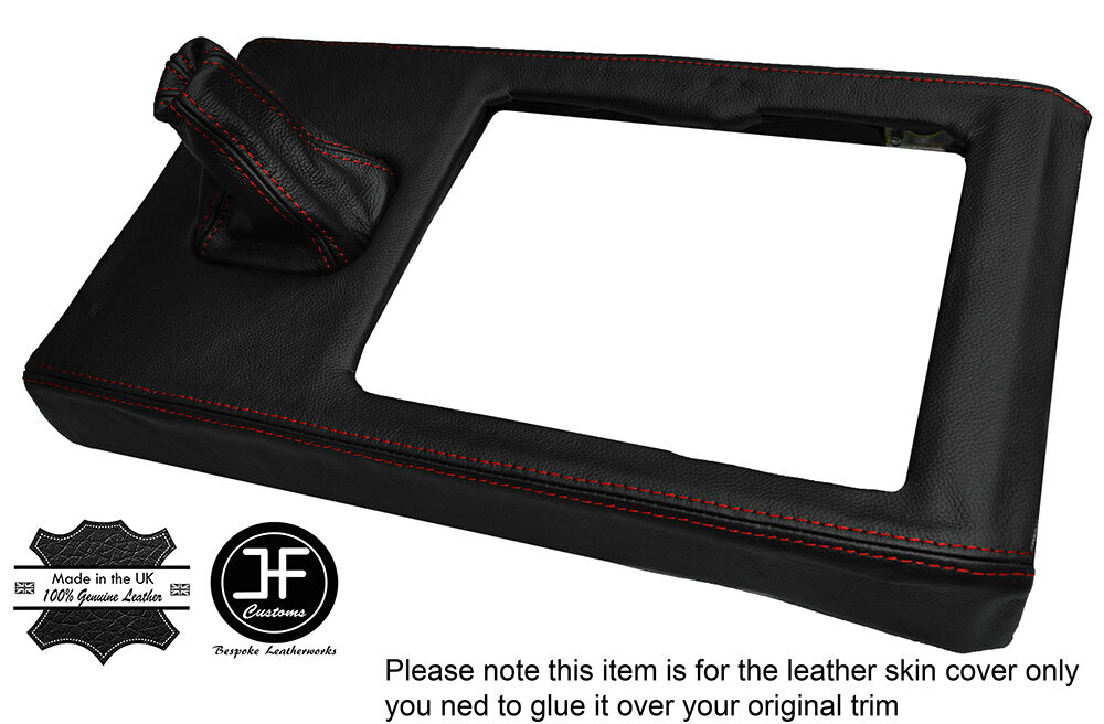 RED STITCH CENTER CONSOLE HI LOW GEAR LEATHER COVERS FITS RANGE ROVER CLASSIC