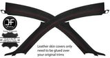 RED STITCH 2X A PILLAR LEATHER COVERS FOR AUDI TT MK1 98-06 COUPE STYLE 2
