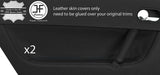BLACK STITCH 2X FRONT DOOR CARD NAPPA LEATHER COVERS FITS AUDI TT MK1 98-06