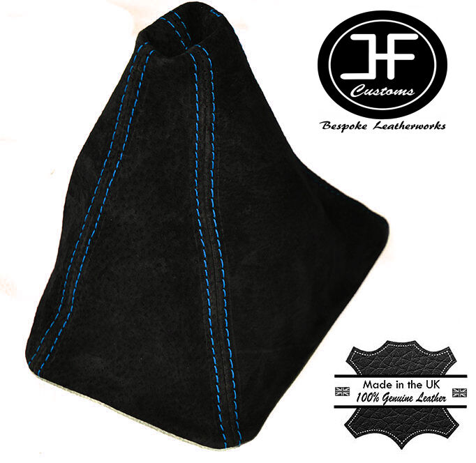 BLUE STITCH FITS HONDA CRV 2006-2012 GEAR GAITER REAL SUEDE SHIFT BOOT