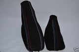 FITS BMW E46 SMG 1999-2005 GEAR HANDBRAKE GAITERS PU SUEDE TRI STITCH NEW