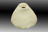 BLACK STITCH FITS FIAT 500 GEAR COVER GAITER IVORY LEATHER  2007 TO 2013