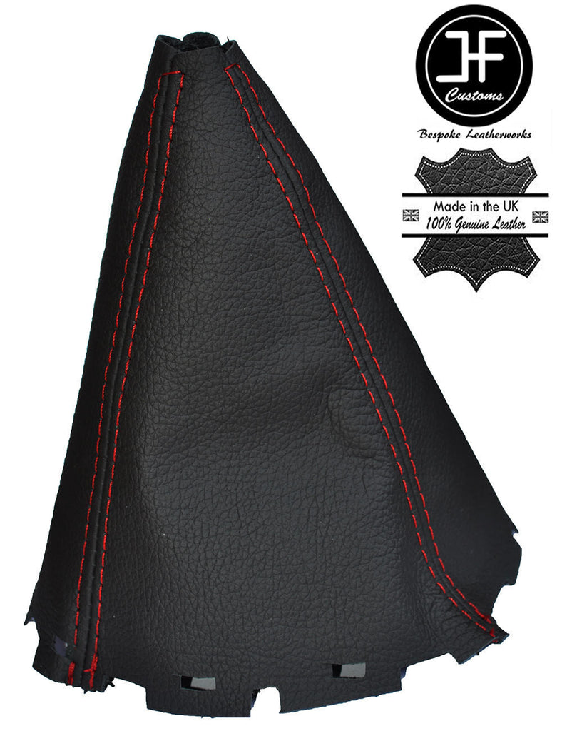 RED STITCH MANUAL LEATHER GEAR GAITER FITS TOYOTA AVENSIS T27 MK3 2009-2015