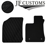 BLACK DIAMOND STITCH VINYL 2X TAILORED FLOOR CARPET FOR TOYOTA HILUX 11-17 JF1