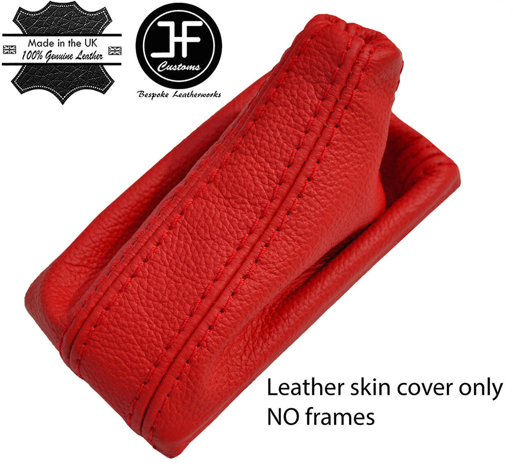 RED REAL LEATHER DSG AUTO AUTOMATIC GEAR GAITER FOR AUDI A4 B8 2008-2015