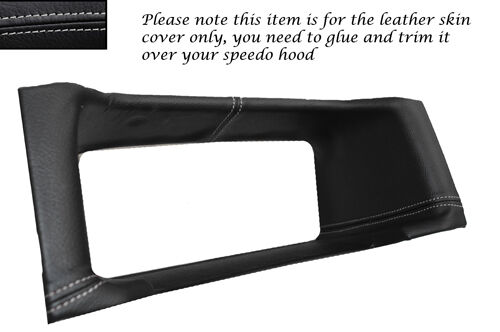 GREY STITCH FITS VW T4 TRANSPORTER CARAVELLE DASH CLOCK SURROUND SKIN COVER