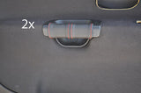 red stitching FITS MITSUBISHI CARISMA 96-06 2X DOOR HANDLE COVERS CUSTOM NEW