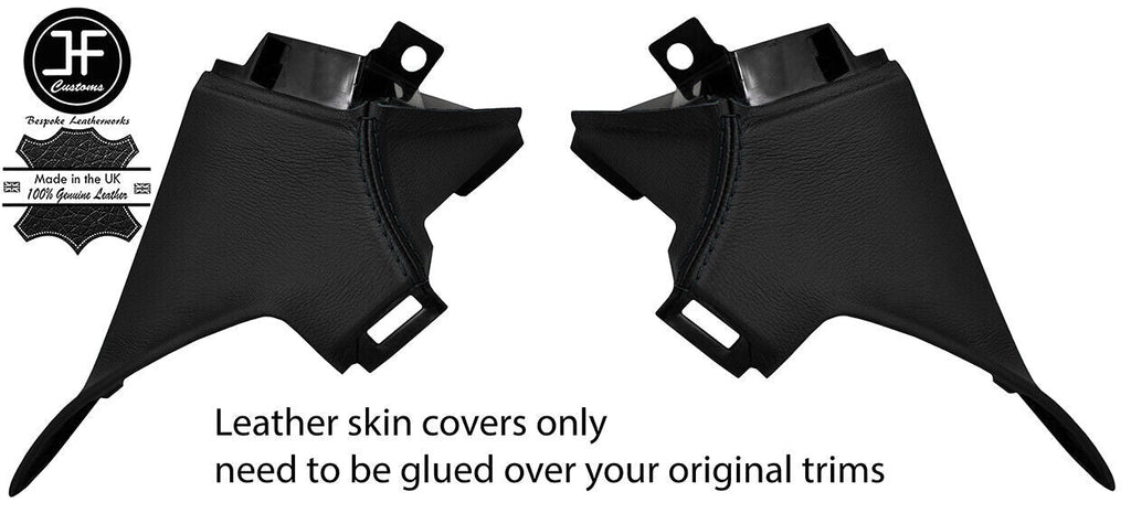 BLACK STITCH 2X QUARTER C PILLAR LEATHER COVER FOR TOYOTA GT86 SUBARU BRZ 12-19