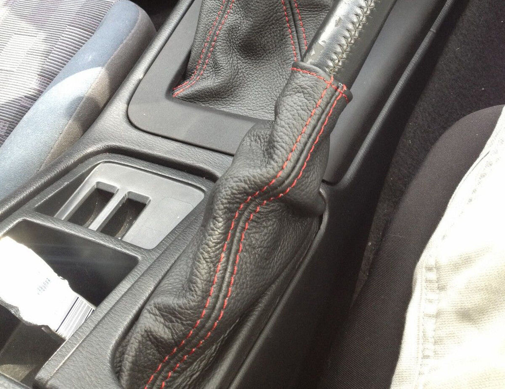 RED STITCHING FITS NISSAN SKYLINE R34 1998-2002 HANDBRAKE GAITER NEW LEATHER