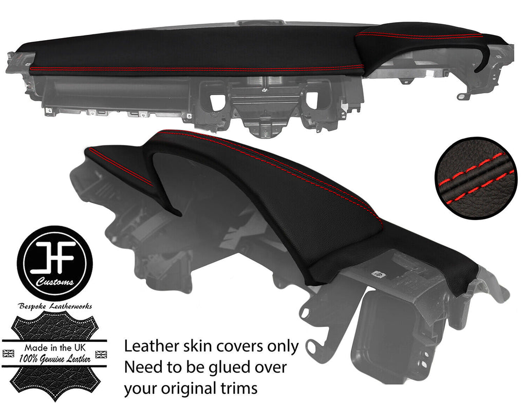 RED STITCH TOP DASH DASHBOARD LEATHER COVER FITS RANGE ROVER SPORT 2009-2013