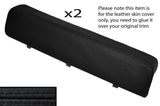 BLACK STITCH 2X DOOR ARMREST LEATHER COVER FITS ALFA ROMEO GTV SPIDER 916 95-05