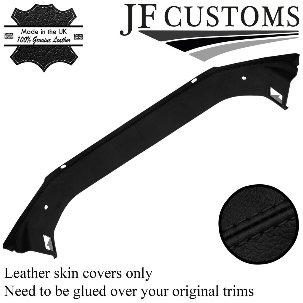 BLACK STITCH ITALIAN LEATHER HALO ROOF TRIM COVERS FITS CORVETTE C4 84-96