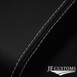 WHITE STITCH CENTER CONSOLE ARMREST LID LEATHER SKIN COVER FITS HUMMER H2 03-07