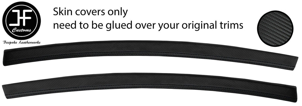 BLACK STITCH 2X FRONT DOOR TRIM CARBON VINYL COVERS FOR BMW 3 E90 SALOON 06-13